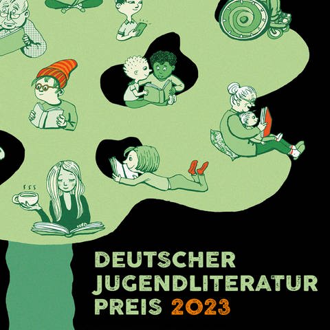 Plakat des Deutschen Jugendliteraturpreises 2023 (Foto: Pressestelle, Arbeitskreis Jugendliteratur)