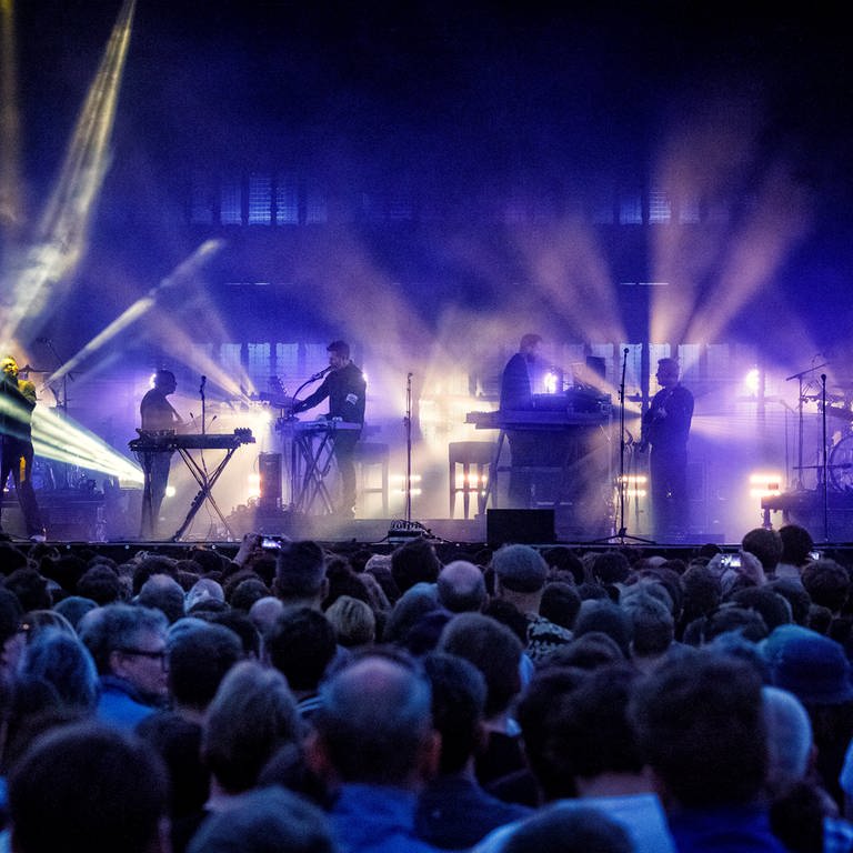 Die Trip-Hop-Band Massive Attack aus Großbritannien bei einem Live-Konzert Zitadelle Berlin 2018 (Foto: IMAGO, imago images/POP-EYE)