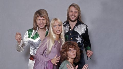 Studioaufnahme der schwedischen Popgruppe ABBA, Deutschland 1970er Jahre (Foto: IMAGO, IMAGO / Roba / Siegfried Pilz UnitedArchives03098)