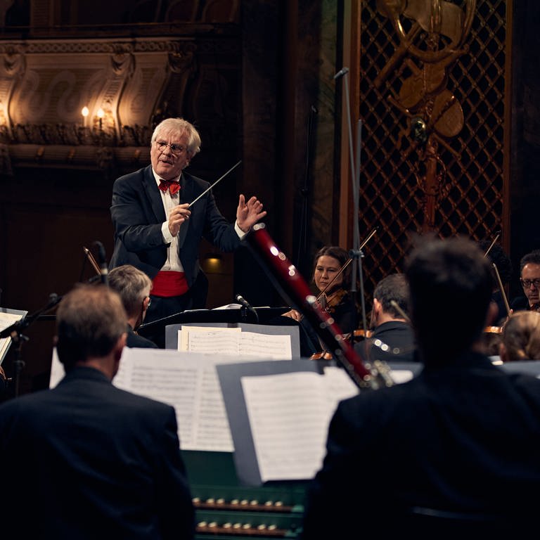 Reinhard Goebel dirigiert das SWR Symphonieorchester (Foto: SWR, Elmar Witt)