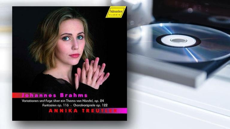 CD-Cover: Johannes Brahms  Variationen und Fuge über ein Thema von Händel op. 24  Fantasien op. 116, Choralvorspiele op. 122 Annika Treutler (Klavier) (Foto: SWR, hänssler Classic -)
