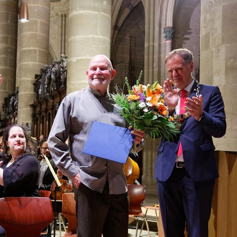Verleihung des Preises der Europäischen Kirchenmusik 2022 an Peteris Vasks (Foto: Pressestelle, Festival Europäische Kirchenmusik  Schwäbisch Gmünd / Foto: Hartmut Hientzsch)