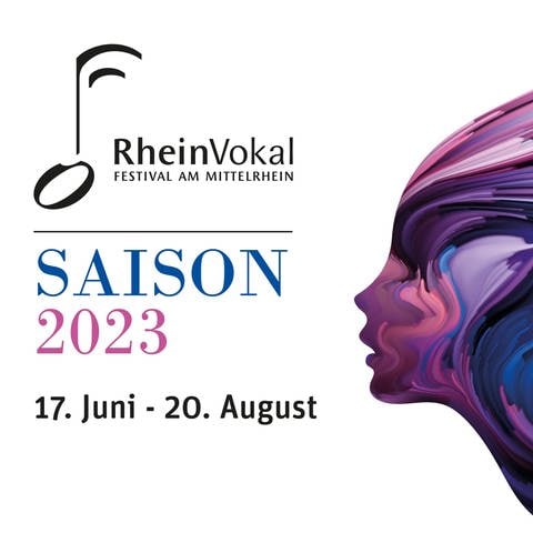Plakat zu RheinVokal 2023 (Foto: Pressestelle, RheinVokal | Villa Musica)