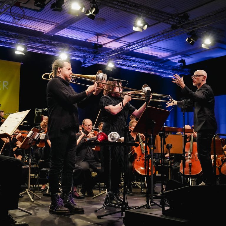SWR Symphonieorchester, RAGE Thormbones, Baldur Brönnimann (Foto: SWR, Astrid Karger)