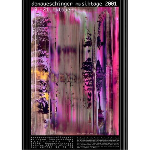 Donaueschinger Musiktage - Plakat 2001 - Gerhard Richter (Foto: SWR - Gerhard Richter)