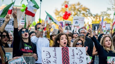 Protest für den Iran in den USA (Foto: IMAGO, Jordan Tovin)