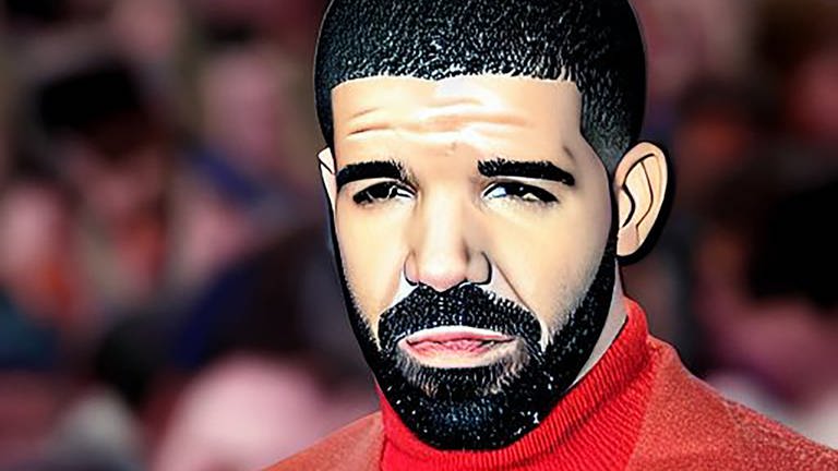 Ein KI-generiertes Bild des Rappers Drake (Foto: SWR, Stable Diffusion / Philine Sauvageot)