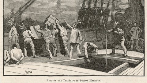 Boston Tea Party 1773 - Aufstand gegen das Mutterland Großbritannien (Foto: picture-alliance / Reportdienste, Mary Evans Picture Library)