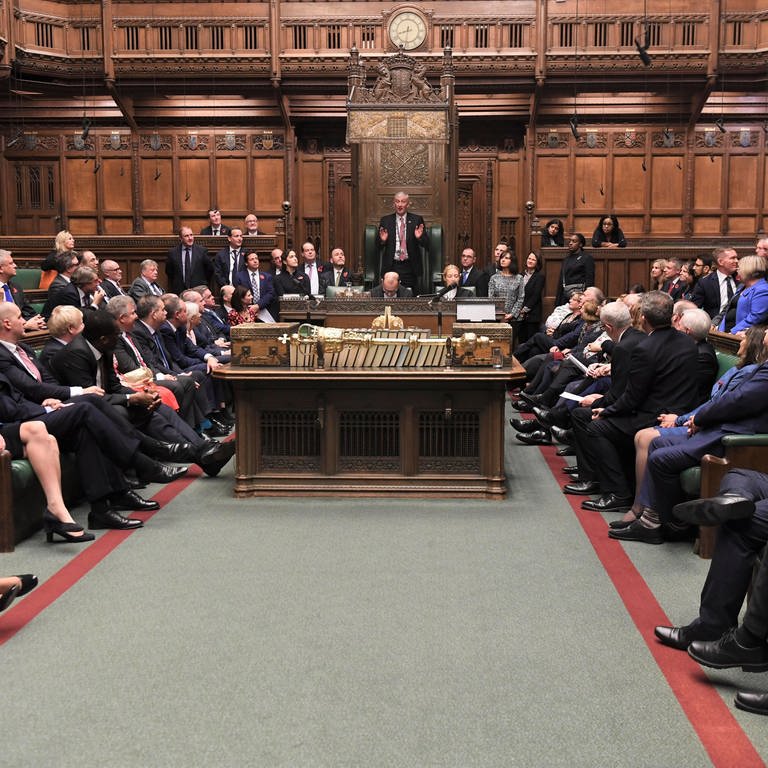 Britisches Parlament (2019) (Foto: IMAGO, imago images/Xinhua)