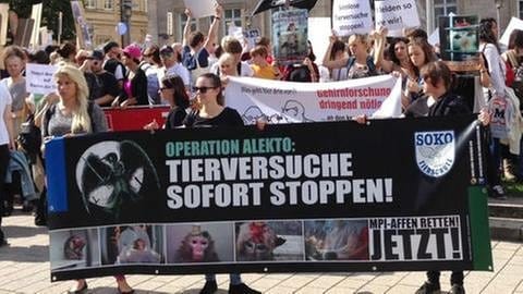 Demo gegen Tierversuche in TÜbingen (Foto: SWR, SWR - Rolf Maurer)
