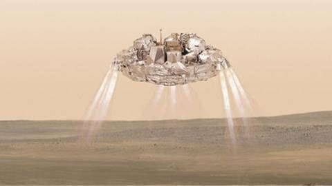 Schiaparelli-Modul kurz der Landung auf der Oberfläche des Mars (Illustration) (Foto: picture-alliance / dpa, picture-alliance / dpa - Foto: ESA ATG-medialab/dpa)