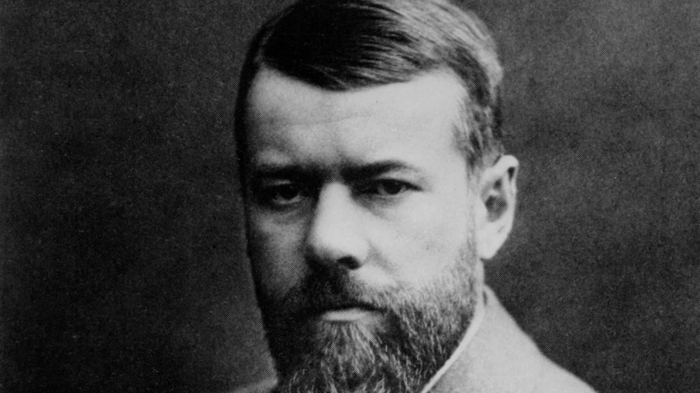 Porträt Max Weber (1864 - 1920), Soziologe und Kulturwissenschaftler (Foto um 1900)