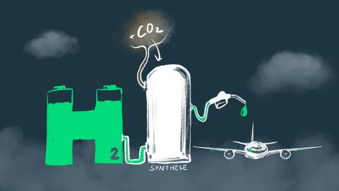 Mit grünem Wasserstoff können Verkehrsmittel klimaneutral angetrieben werden, deren Elektrifizierung in absehbarer Zeit nicht möglich ist. Zum Beispiel Flugzeuge, Schwerlastwagen oder Schiffe. (Foto: SWR, Britta Wagner)