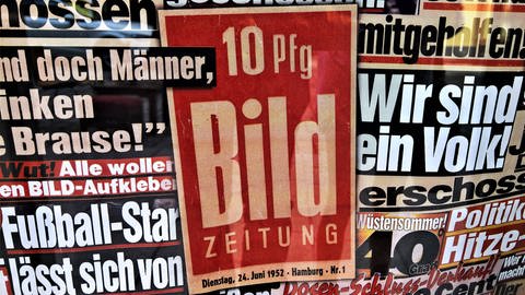 Die BILD erscheint seit 24. Juni 1952: Schlagzeilen der vergangenen Jahrzente (Foto: IMAGO, IMAGO / Manfred Segerer)