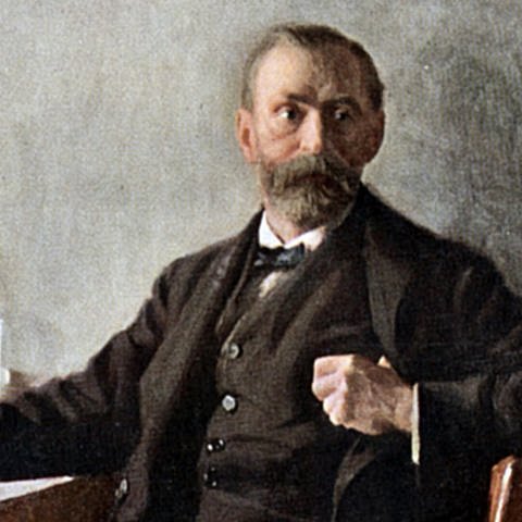 Der schwedische Erfinder, Unternehmer, Wissenschaftler und Geschäftsmann Alfred Nobel (1833 - 1896) auf einem Gemälde (Foto: picture-alliance / Reportdienste, picture alliance / Photo12/Ann Ronan Picture Librar)