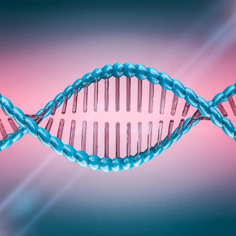 Digitale Illustration eines DNA-Models (Foto: IMAGO, IMAGO / agefotostock)