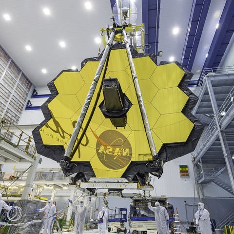 The James Webb Space Telescope is the scientific successor to NASA's Hubble Space Telescope. It will be the most powerful space telescope ever built. Webb is an international project led by NASA with its partners, ESA (European Space Agency) and the Canadian Space Agency. (Foto: picture-alliance / Reportdienste, Desiree Stover)
