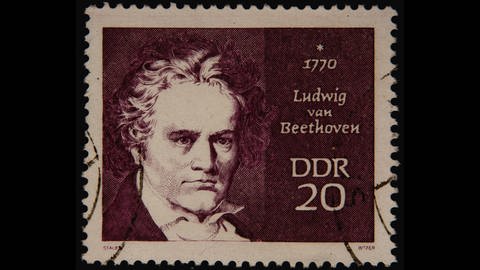 Ludwig van Beethoven (Briefmarke der DDR) (Foto: IMAGO, imageBROKER/AlfxJönsson)