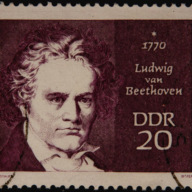 Ludwig van Beethoven (Briefmarke der DDR) (Foto: IMAGO, imageBROKER/AlfxJönsson)