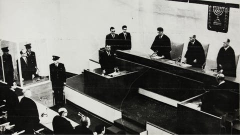 Prozess gegen Adolf Eichmann in Jerusalem am Tag des Schuldspruches, dem 15. Dezember 1961 (Foto: picture-alliance / Reportdienste, picture alliance / IMAGNO/Votava | IMAGNO/Votava)