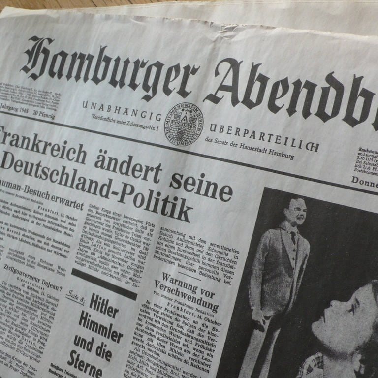 Erstausgabe des Hamburger Abendblatts 1948 von Axel Springer (Foto: IMAGO,  imago stock&people)