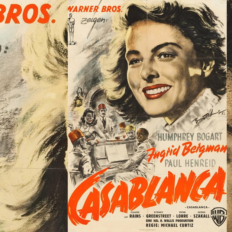 Ingrid Bergman in "Casablanca" (Poster von 1952) (Foto: IMAGO, IMAGO / Cinema Publishers Collection)