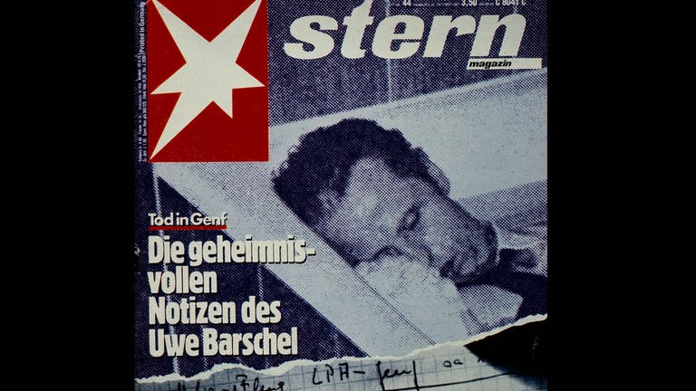 Stern-Titel 1987 zum Tod von Uwe Barschel in der Badewanne im Hotel Beau Rivage in Genf  (Foto: picture-alliance / Reportdienste, akg-images)
