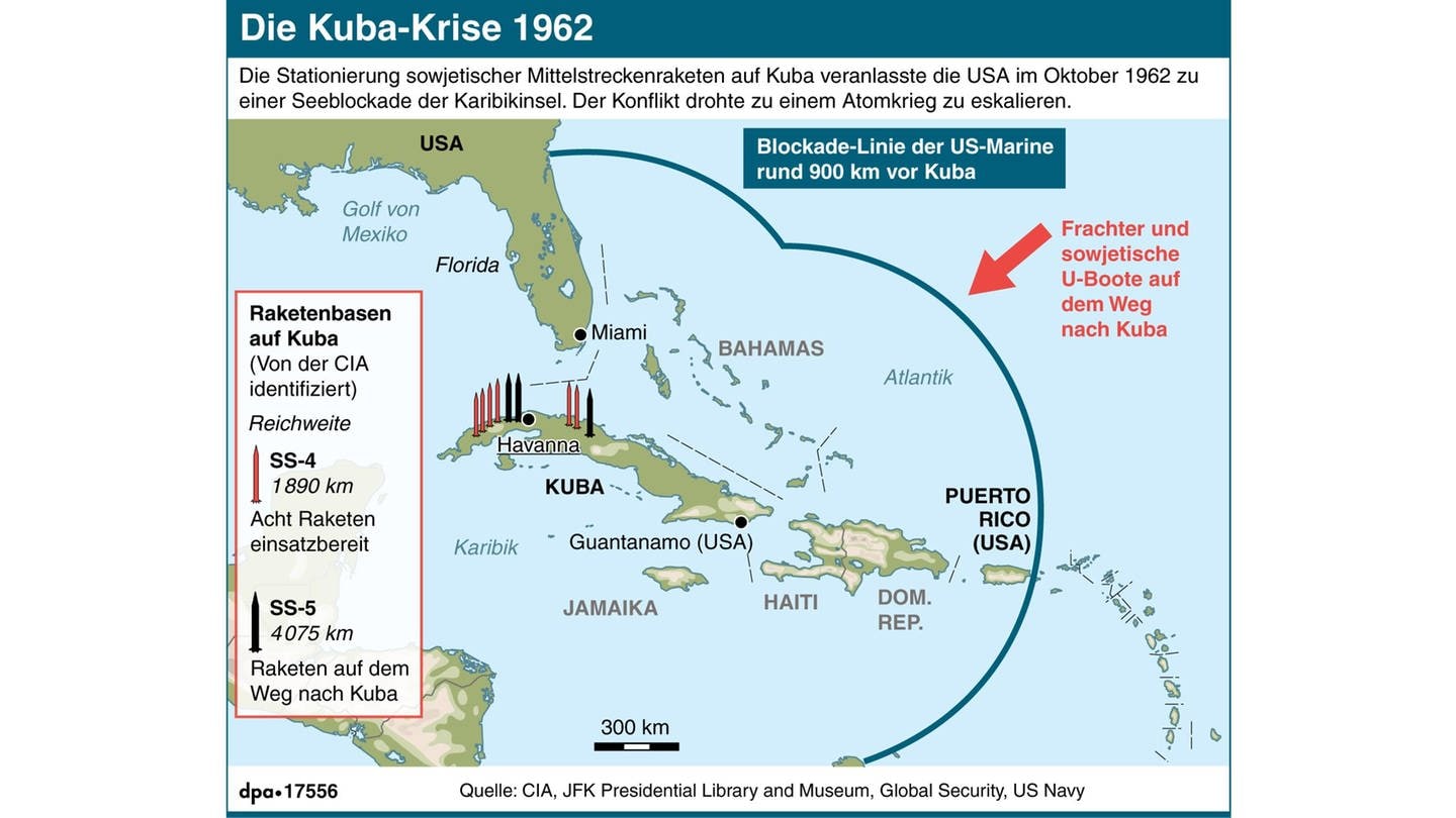 Die Kuba-Krise 1962 | Bildquelle: SWR2 © SWR2 | Bilder sind in der Regel urheberrechtlich geschützt