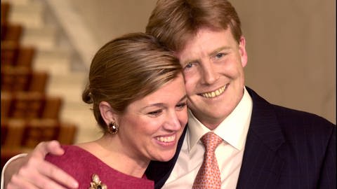 Verlobungsfoto von Willem-Alexander und Máxima am 30. März 2001 (Foto: picture-alliance / Reportdienste, Benelux Press | ANP)