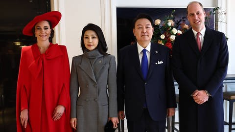 Prinzessin Kate und Prinz William beim Staatsbesuch des Präsidenten von Südkorea Yoon Suk Yeol auf der Horse Guards Parade in London, Vereinigtes Königreich, 21. November 2023 (Foto: IMAGO, IMAGO / Avalon.red)