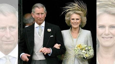 Hochzeitsfoto von Prinz Charles und Camilla vom 9. April 2005 (Foto: dpa Bildfunk, picture-alliance / dpa -)
