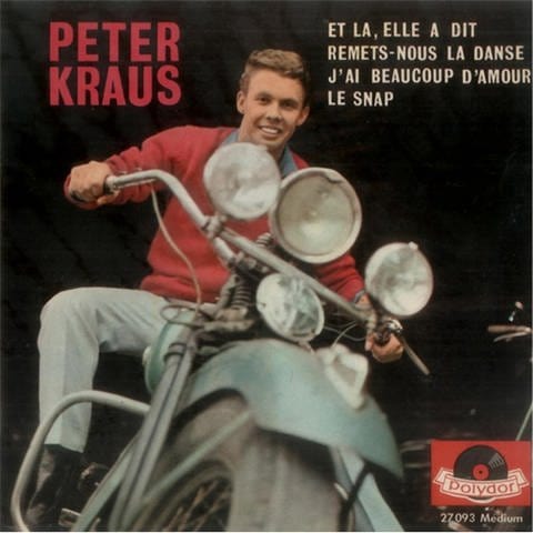 Bekannt für Hits wie "Sugar Baby": altes Plattencover von Peter Kraus
