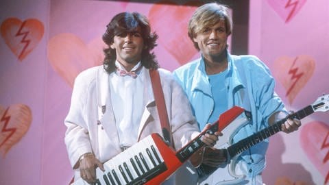 Thomas Anders und Dieter Bohlen 1985 als sie mit "Modern Talking" berühmt wurden.