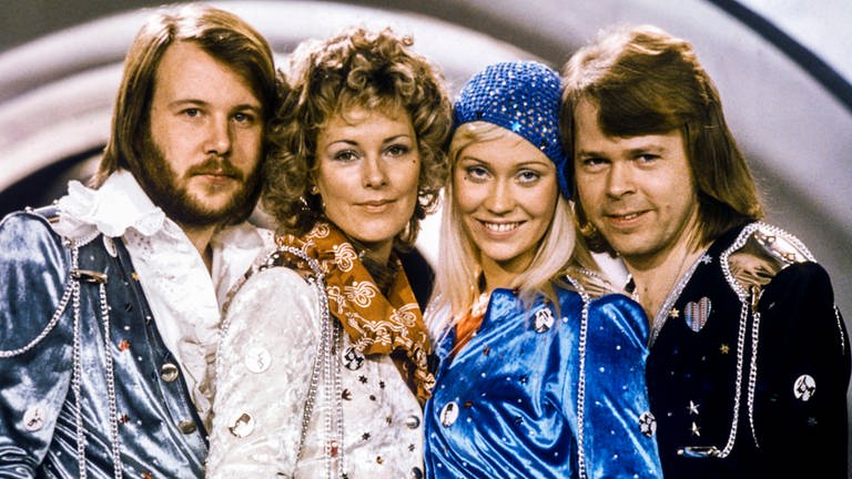 Gruppenfoto der schwedischen Popgruppe ABBA 