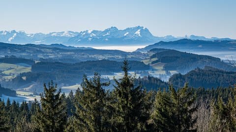 Spektakulärer Bergblick auf dem Rundwanderweg im Allgäu durch den Eistobel zur Riedholzer Kugel.