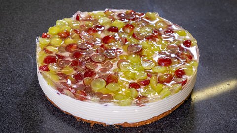 Rezept Obstkuchen mit Weintrauben: Der fertig gebackene Kuchen. (Foto: SWR, Corinna Holzer)