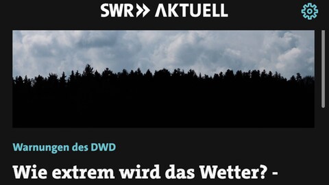 Screenshot SWR Aktuell-App (Foto: SWR)