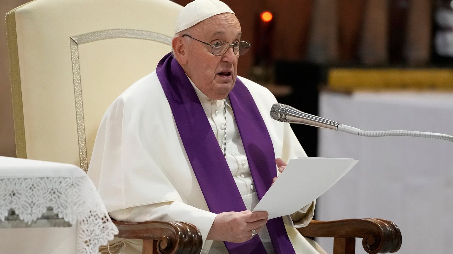 Papst Franziskus hält eine Rede. (Foto: dpa Bildfunk, picture alliance / Sipa USA | SOPA Images)