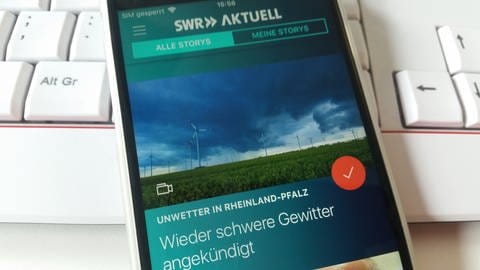 Screenshot Unwetter-Artikel in der SWR Aktuell App (Foto: SWR)