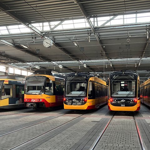 Trams in Karlsruhe außer Betrieb wegen des VBK Streiks (Foto: VBK)