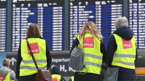 Lufthansa-Bodenpersonal im Streik (Foto: dpa Bildfunk, picture alliance / SvenSimon | Frank Hoermann/SVEN SIMON)