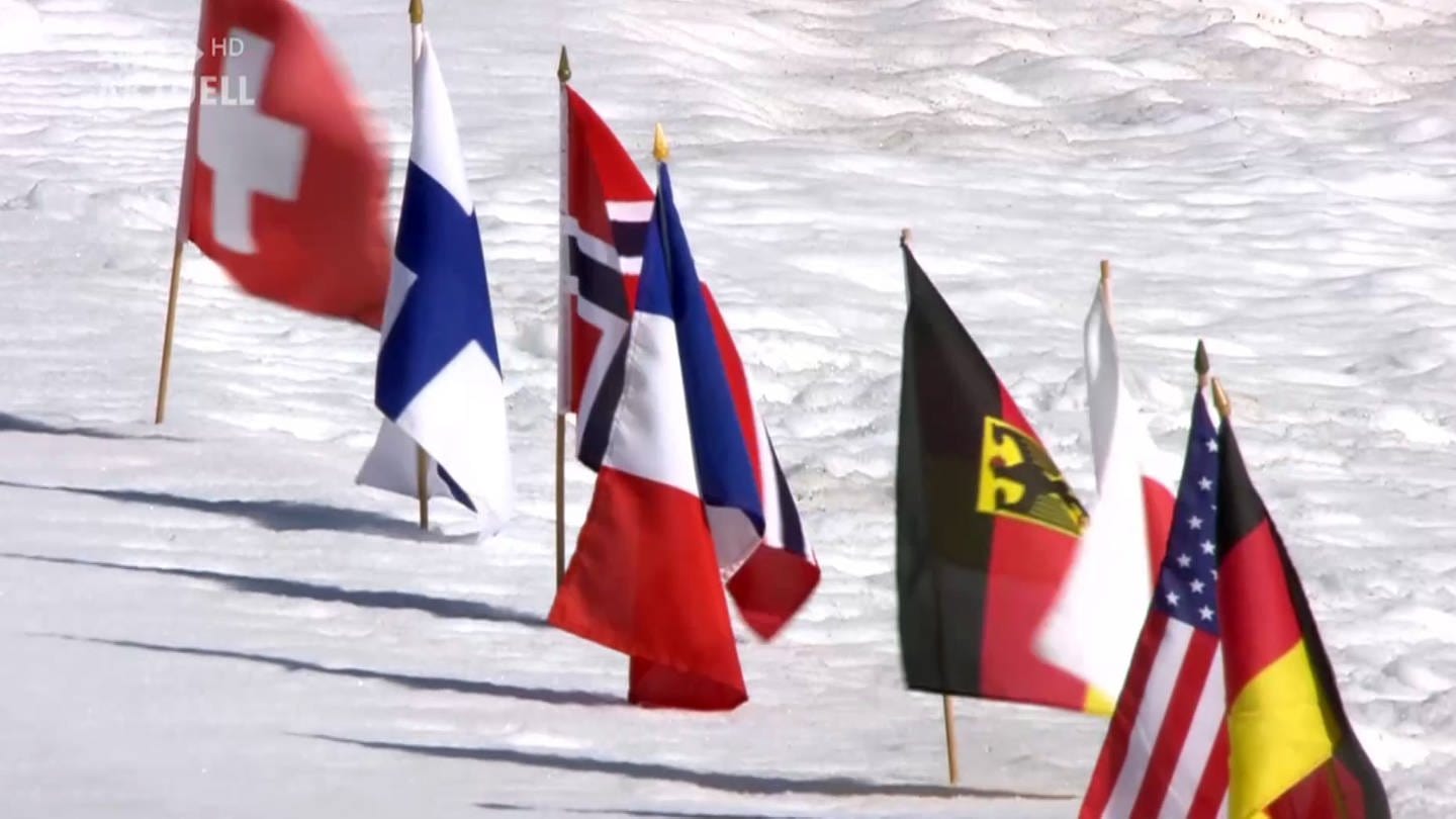 Die Flaggen der Teilnehmer