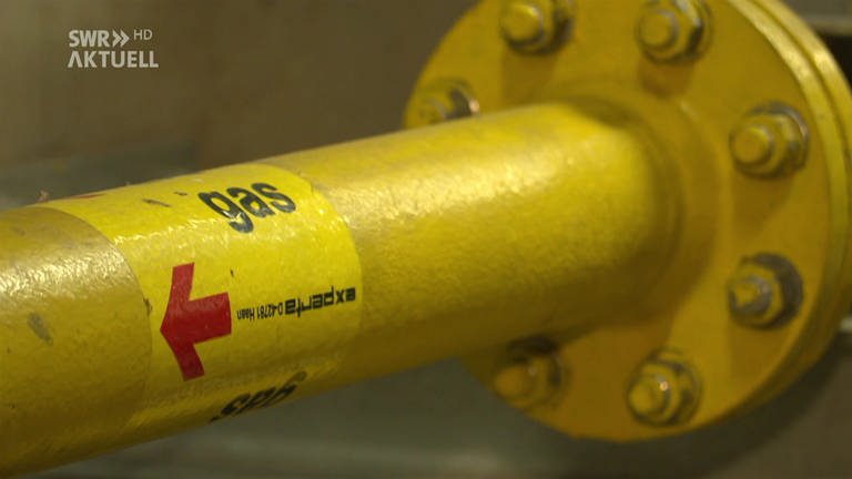 gelbe Gasleitung (Foto: SWR)