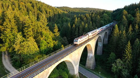 Die Eisenbahnstrecke von Stuttgart über Singen nach Zürich (Foto: dpa Bildfunk, picture alliance/dpa | Felix Kästle)