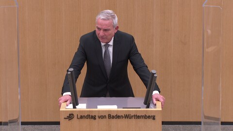 Baden-Württembergs Innenminister Thomas Strobl im Landtag. (Foto: SWR, SWR)