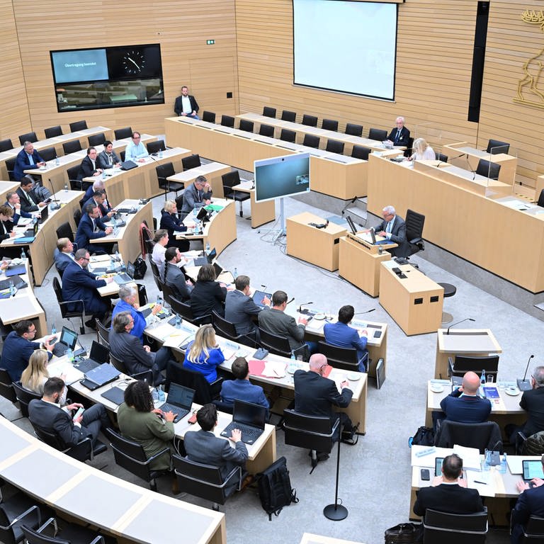 Untersuchungsausschuss im baden-württembergischen Landtag (Foto: dpa Bildfunk, picture alliance/dpa, Bernd Weißbrod)