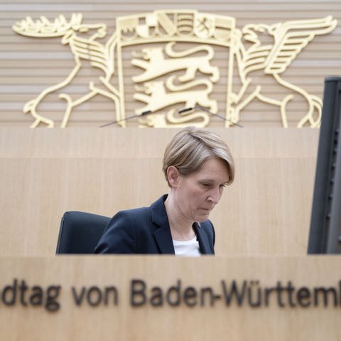 Stefanie Hinz, Landespolizeipräsidentin von Baden-Württemberg, kommt zum Untersuchungsausschuss zur Polizei-Affäre. (Foto: dpa Bildfunk, picture alliance/dpa | Marijan Murat)