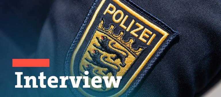 Das Wappen der Polizei Baden-Württemberg. (Foto: dpa Bildfunk, picture alliance/dpa | Silas Stein (Fotomontage SWR))