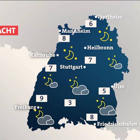 Wetter für Heute NAchht in Baden-Württemberg (Foto: SWR)