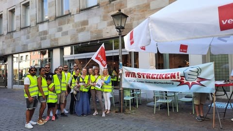 Streikende in Konstanz. (Foto: SWR, Stefanie Baumann)
